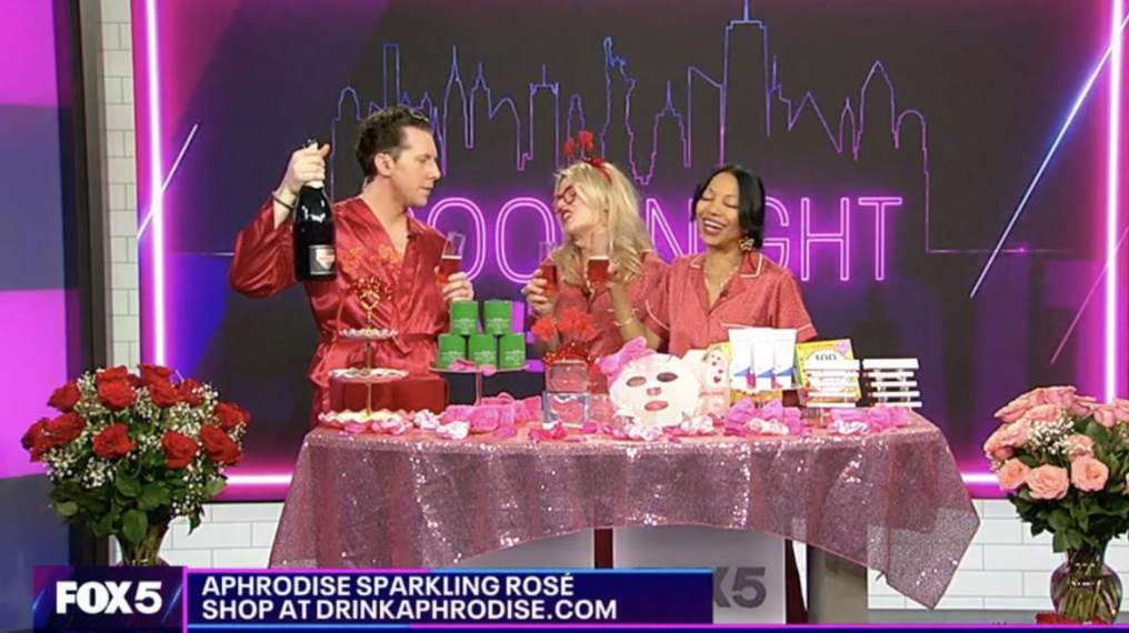 Aphrodise sparkling rosè on fox 5